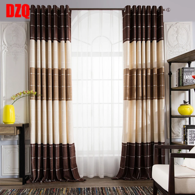 Simple Fashionable Chenille Plaid Jacquard Curtains for Living Room Bedroom Window Modern Brown Curtain Drapes Curtain Customize
Simple Fashionable Chenille Plaid Jacquard Curtains for Living Room Bedroom Window Modern Brown Curtain Drapes Curtain Customize