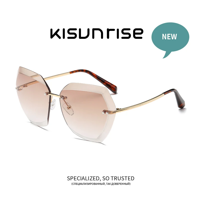 Kisunrise Sunglasses For Women Cat Eye Rimless Diamond Cutting Lens Fashion Shades Sun Glasses UV400 KS0534
Kisunrise Sunglasses For Women Cat Eye Rimless Diamond Cutting Lens Fashion Shades Sun Glasses UV400 KS0534