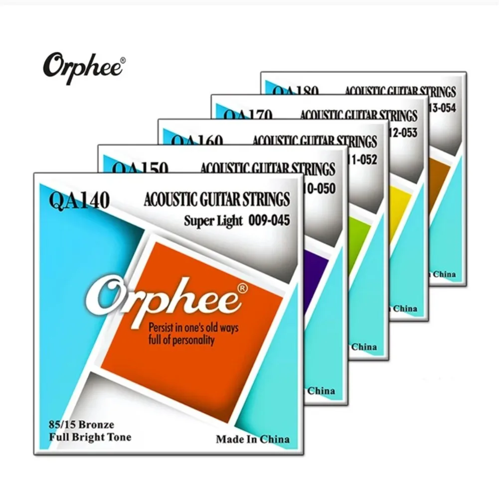 Orphee Acoustic Guitar Strings 6 String Gauge Light .009-0.045 Hard 0.013-0.054 QA Series Stringed Musical Instrument Accessory
Orphee Acoustic Guitar Strings 6 String Gauge Light .009-0.045 Hard 0.013-0.054 QA Series Stringed Musical Instrument Accessory