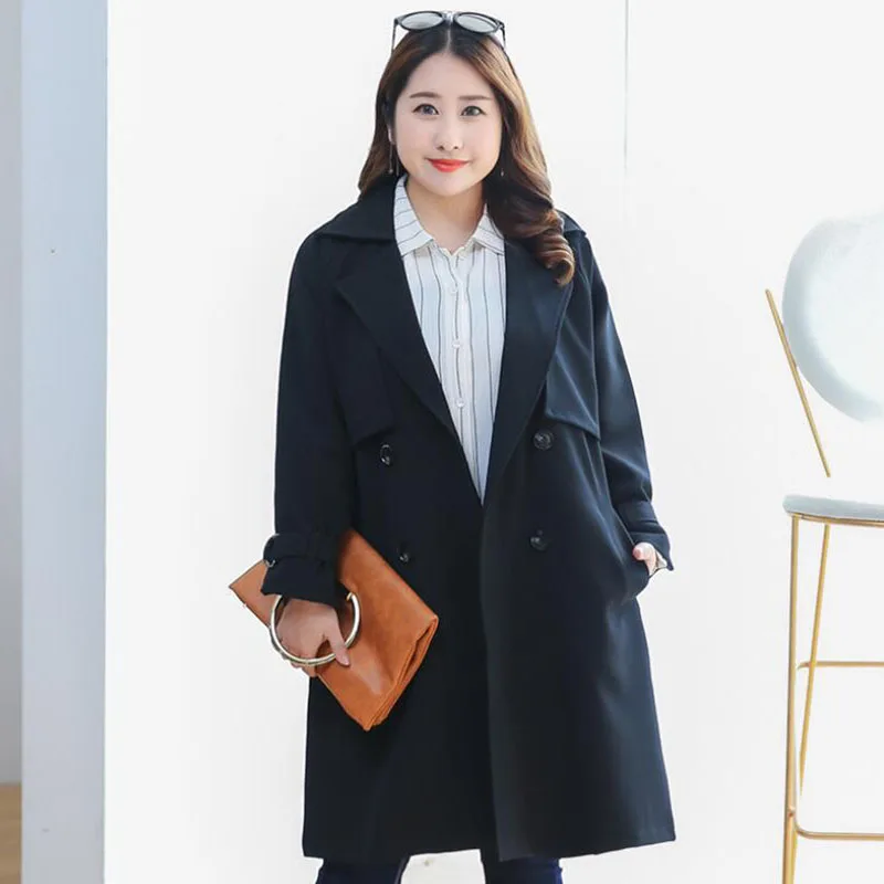 2019 Spring Autumn New Manteau Femme Fashion Loose Large Size 5XL Windbreaker Mid-Long Coat Wild Casual Trench Coat Female D13 
2019 Spring Autumn New Manteau Femme Fashion Loose Large Size 5XL Windbreaker Mid-Long Coat Wild Casual Trench Coat Female D13