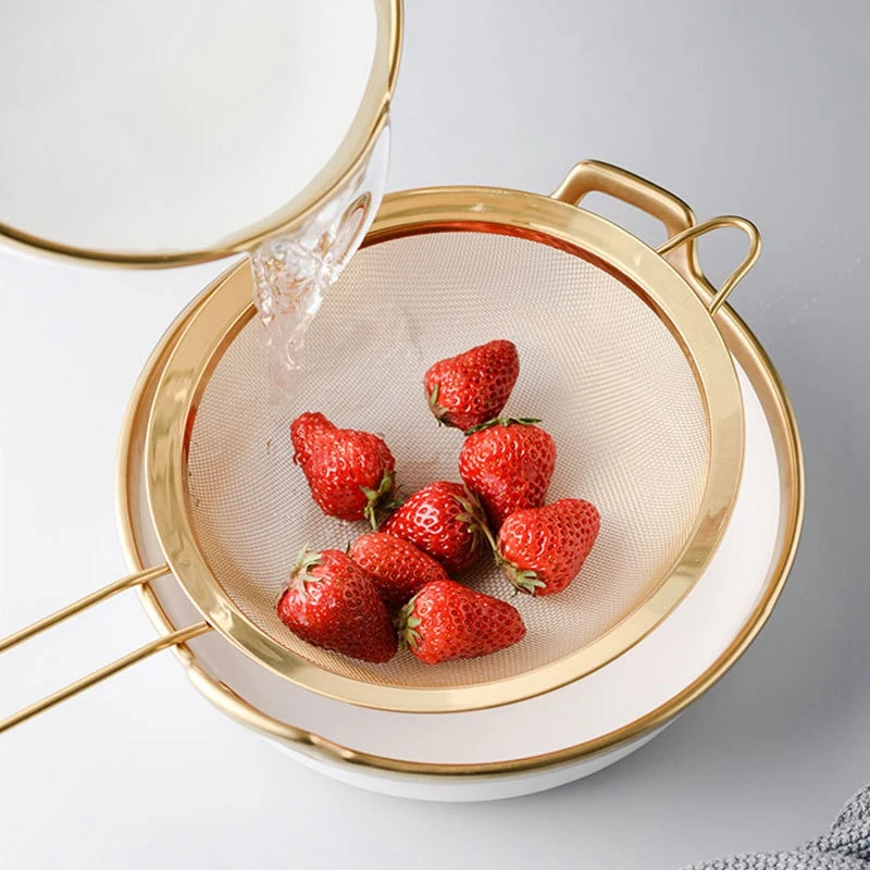 Stainless Steel Fine Mesh Sifter Egg Beater,Oil Strainer Flour Sifter Coffee Mesh Filter Kitchen Baking Tools,Golden
Stainless Steel Fine Mesh Sifter Egg Beater,Oil Strainer Flour Sifter Coffee Mesh Filter Kitchen Baking Tools,Golden