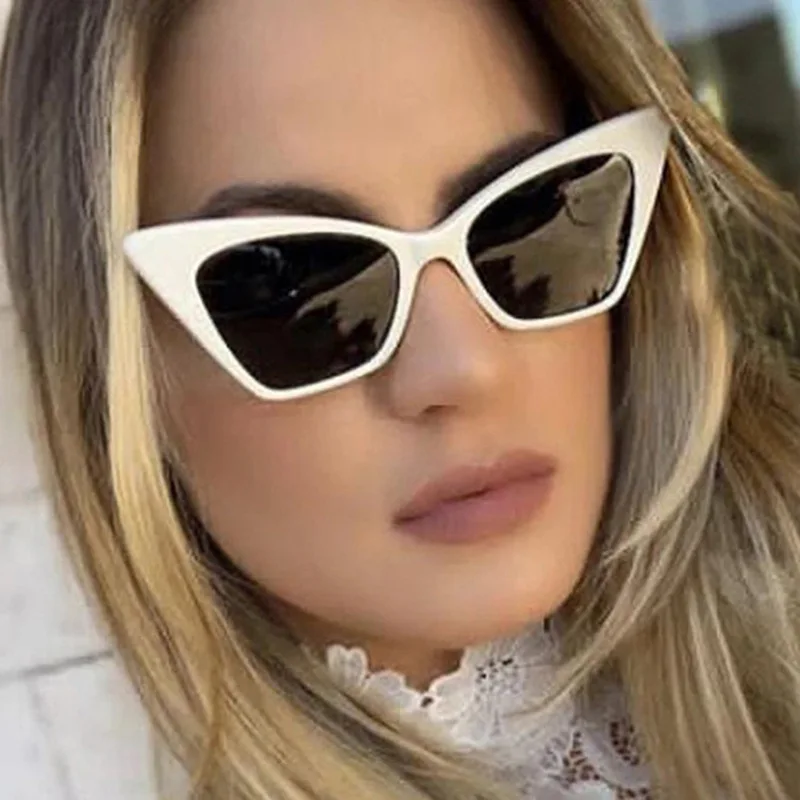 Женские солнцезащитные очки в стиле хип-хоп FEISHINI винтажные градиентные белого