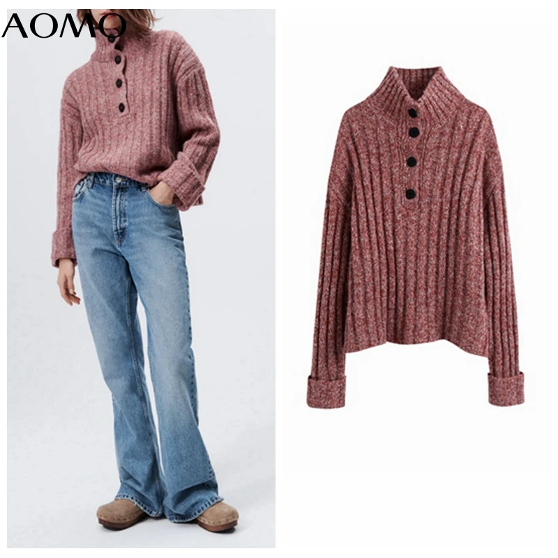 Женский вязаный свитер-водолазка AOMO, джемпер, женские пуловеры оверсайз, шикарные топы BE691A
Женский вязаный свитер-водолазка AOMO, джемпер, женские пуловеры оверсайз, шикарные топы BE691A