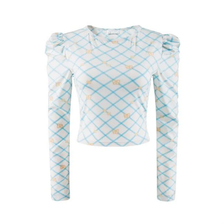 2020 Early Autumn New Elastic Rhombus Bow Full Print Puff Sleeve Slim Long Sleeve Bottoming Shirt
2020 Early Autumn New Elastic Rhombus Bow Full Print Puff Sleeve Slim Long Sleeve Bottoming Shirt