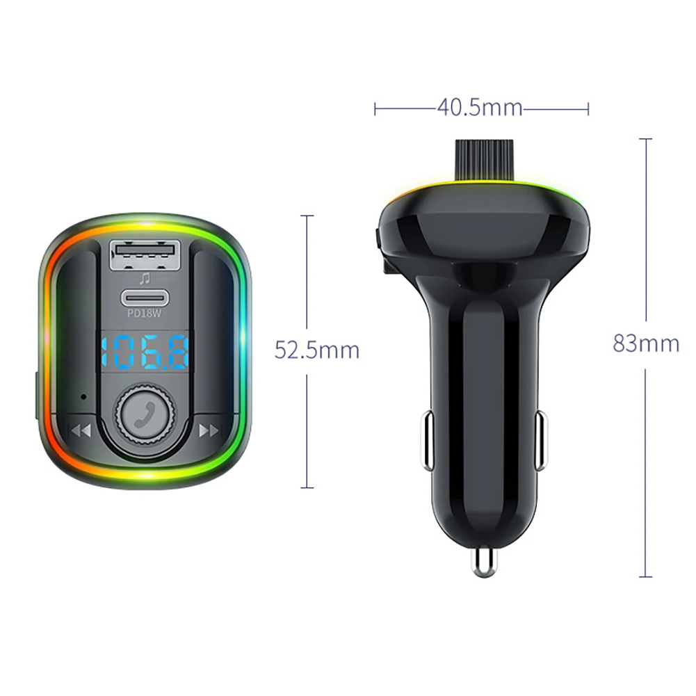 Car Mp3 Player Dual USB Bluetooth 5.0 Hands-free FM Transmitter Colorful Light USB Car Charger 18W Car MP3 Player
Car Mp3 Player Dual USB Bluetooth 5.0 Hands-free FM Transmitter Colorful Light USB Car Charger 18W Car MP3 Player