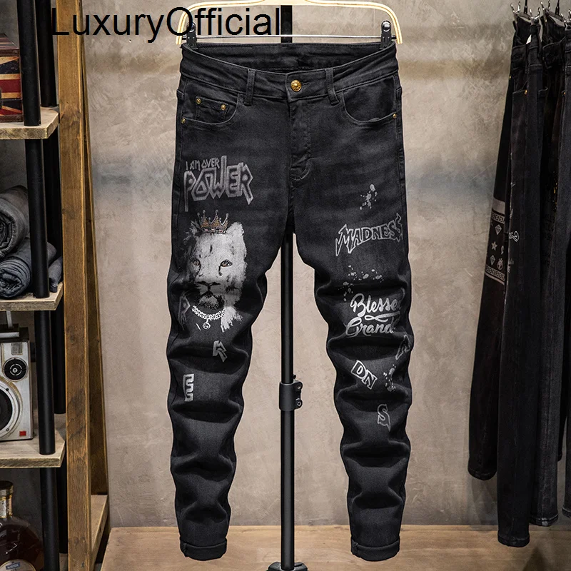 Autumn winter new fashion brand jeans slim fit versatile elastic casual pants fashion printed Leggings pants
Autumn winter new fashion brand jeans slim fit versatile elastic casual pants fashion printed Leggings pants