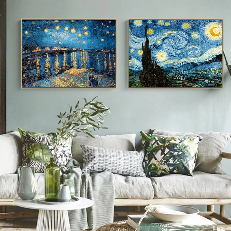 Famous Art Van Gogh Starry Sky Oil Painting Landscape Canvas Painting Cuadros Wall Art for Living Room Home Decor (No Frame)
Famous Art Van Gogh Starry Sky Oil Painting Landscape Canvas Painting Cuadros Wall Art for Living Room Home Decor (No Frame)
