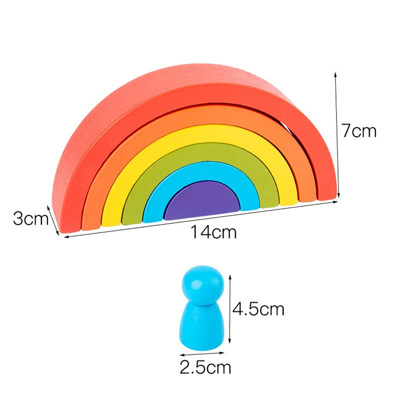 Baby Rainbow Wooden Building Blocks Toys Early Education Stacking Arched Building Block Children Creative Wooden Toys
Baby Rainbow Wooden Building Blocks Toys Early Education Stacking Arched Building Block Children Creative Wooden Toys