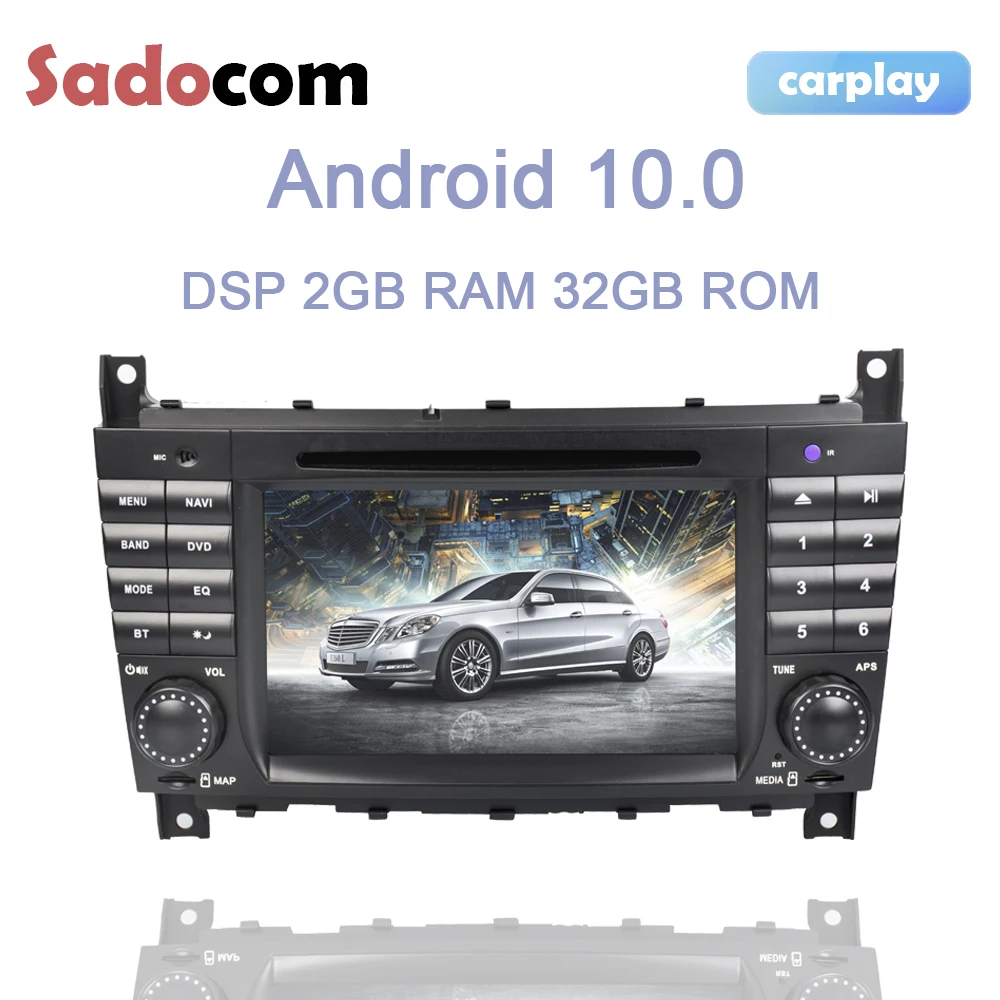 Автомобильный DVD плеер 7 дюймов DSP Android 10 0 Авторадио 32 Гб ПЗУ 2 ОЗУ для Benz W203 W209 W219 W169