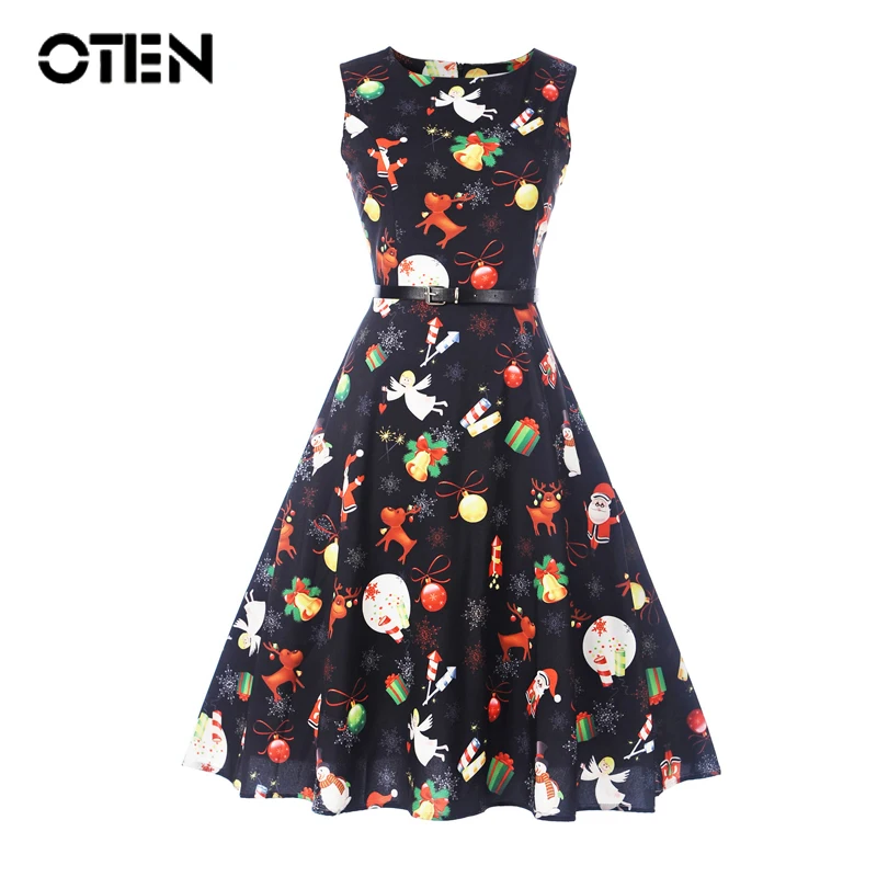 MISSJOY Sleeveless Summer Women o-neck christmas Santa Claus Print vestidos pin up rockabilly ladies casual vintage style dress
MISSJOY Sleeveless Summer Women o-neck christmas Santa Claus Print vestidos pin up rockabilly ladies casual vintage style dress