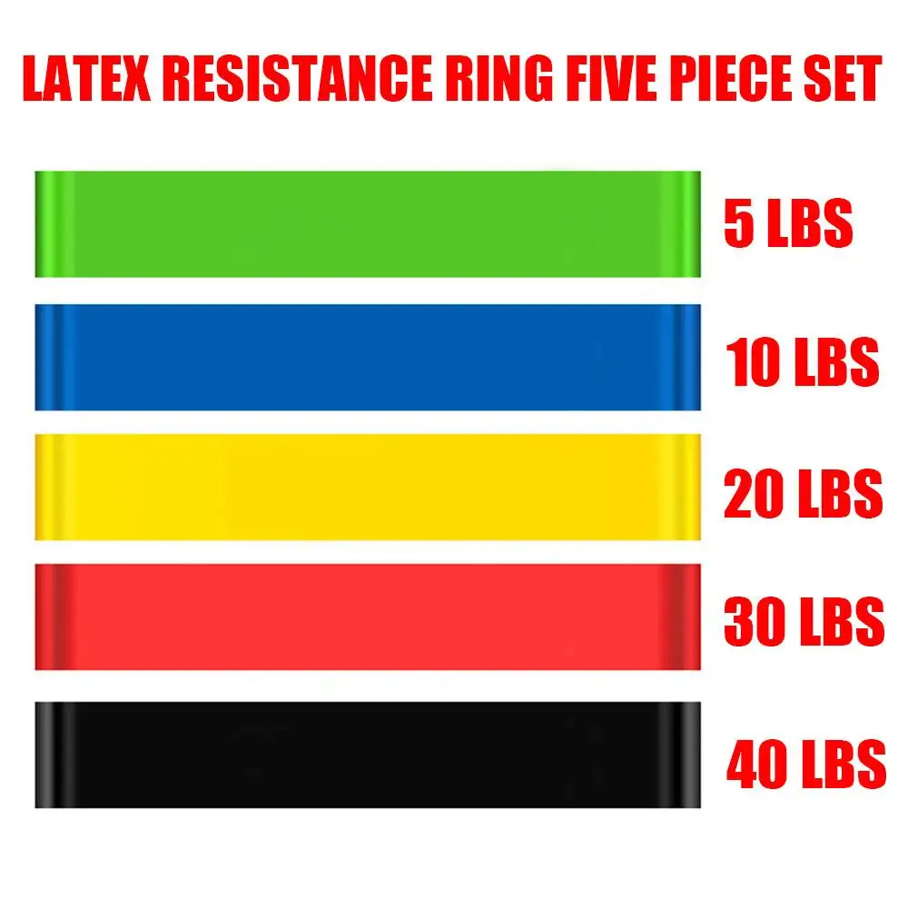 5pcs Training Fitness Gum Exercise Gym Strength Resistance Bands Pilates Sport Rubber Fitness Bands Crossfit Workout Equipment
5pcs Training Fitness Gum Exercise Gym Strength Resistance Bands Pilates Sport Rubber Fitness Bands Crossfit Workout Equipment