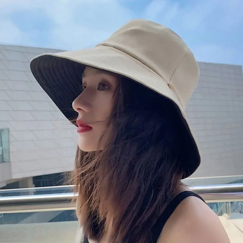 New Bucket Hat Spring Summer Wide Brim Sun Visor Hats Women Panama Caps Two-Side Wear Foldable Portable Outdoor Bucket Cap
New Bucket Hat Spring Summer Wide Brim Sun Visor Hats Women Panama Caps Two-Side Wear Foldable Portable Outdoor Bucket Cap