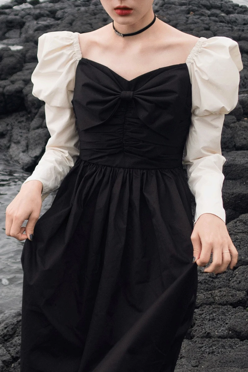 Wavsiyier Woman Spring Elegant Dresses Vintage Party A-Line Loose Korean Style Square Collar Midi Dress Women Long Sleeve 2021 W
Wavsiyier Woman Spring Elegant Dresses Vintage Party A-Line Loose Korean Style Square Collar Midi Dress Women Long Sleeve 2021 W