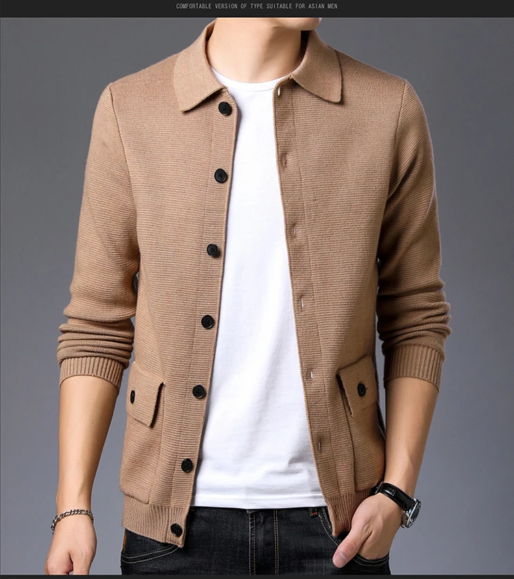 2021 Autum Winter Brand Fashion Knitted Lapel Sweater Cardigan Vintage Sweater Men Casual Woolen Men Coats Jacket Man Clothes
2021 Autum Winter Brand Fashion Knitted Lapel Sweater Cardigan Vintage Sweater Men Casual Woolen Men Coats Jacket Man Clothes