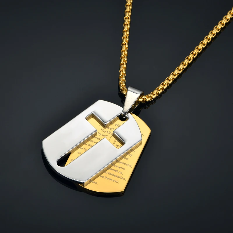 Dog Tags Pendant Necklace Cross Jewelry Crucifix Christian Ornaments Military Army Cards
Dog Tags Pendant Necklace Cross Jewelry Crucifix Christian Ornaments Military Army Cards