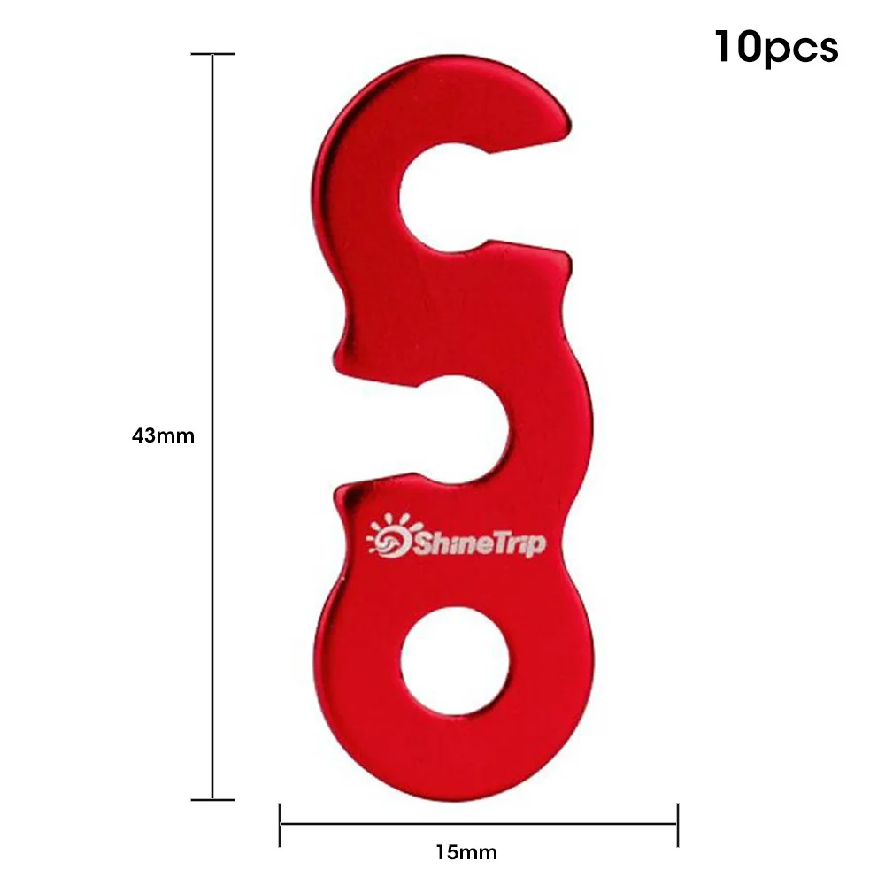 

10pcs Tent Rope Tensioner Stoppers Outdoor Canopy Rope Adjuster Camping Tent Anwing Tarp Guyline Tensioner Windproof Rope Buckle