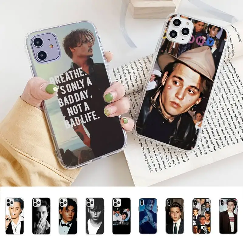 

FHNBLJ Johnny Depp Phone Case for iPhone 11 12 13 mini pro XS MAX 8 7 6 6S Plus X 5S SE 2020 XR case