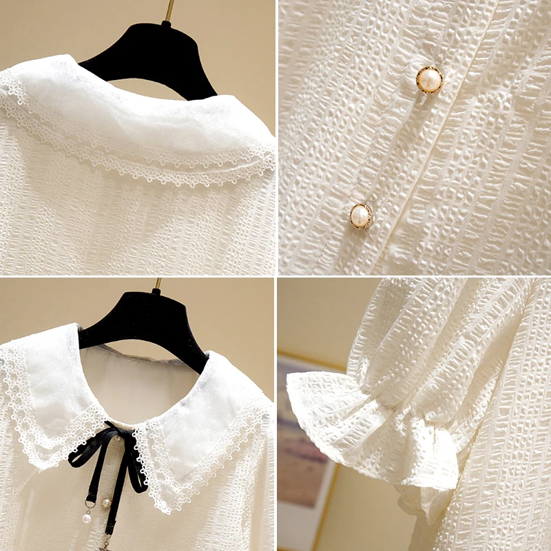 Women's Shirt white Blouse Clothing for Women Tops 2020 Turn Down Collar chiffon Blouses Cotton Shirts Haut Chemise Femme
Women's Shirt white Blouse Clothing for Women Tops 2020 Turn Down Collar chiffon Blouses Cotton Shirts Haut Chemise Femme