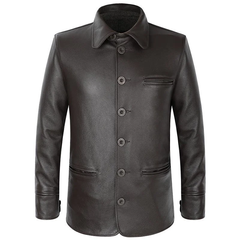Fashion New Autumn Winter Men Jacket Plus Size S-4xl Cow Leather Jackets Male Long Sleeves Coat Smart Casual Outwear W15
Fashion New Autumn Winter Men Jacket Plus Size S-4xl Cow Leather Jackets Male Long Sleeves Coat Smart Casual Outwear W15