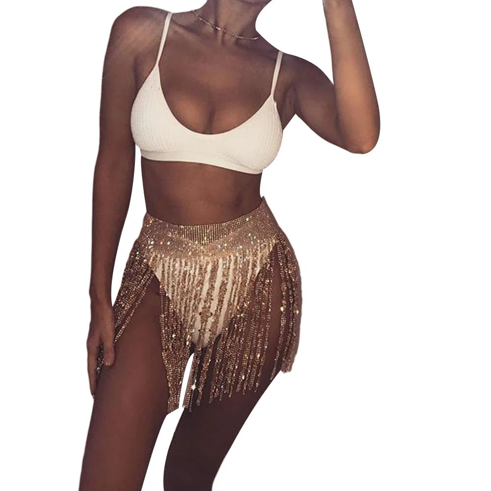 Womans Tassel Waist Chain Sexy Exaggerated Super Glittery Gleamy Body Necklace for Nightclub and Party Gold Silver Accessory
Womans Tassel Waist Chain Sexy Exaggerated Super Glittery Gleamy Body Necklace for Nightclub and Party Gold Silver Accessory