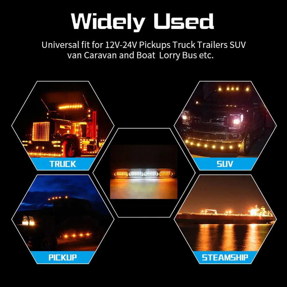2xCar Truck Emergency Warning Light White/Amber 24 LED Hazard Flash Strobe Light Bar Emergency Hazard Flashing Car Warning Light
2xCar Truck Emergency Warning Light White/Amber 24 LED Hazard Flash Strobe Light Bar Emergency Hazard Flashing Car Warning Light
