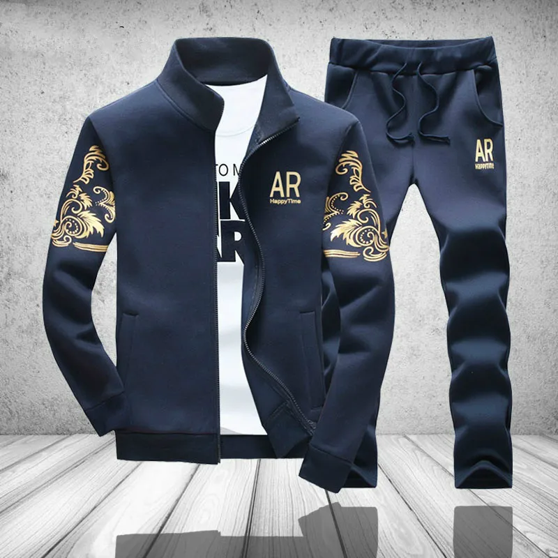 Men Tracksuit Outwear Hoodie Set 2 pieces Autumn Sporting Track Suit Male Fitness Stand Collar Sweatshirts Jacket+Pants Sets New
Men Tracksuit Outwear Hoodie Set 2 pieces Autumn Sporting Track Suit Male Fitness Stand Collar Sweatshirts Jacket+Pants Sets New