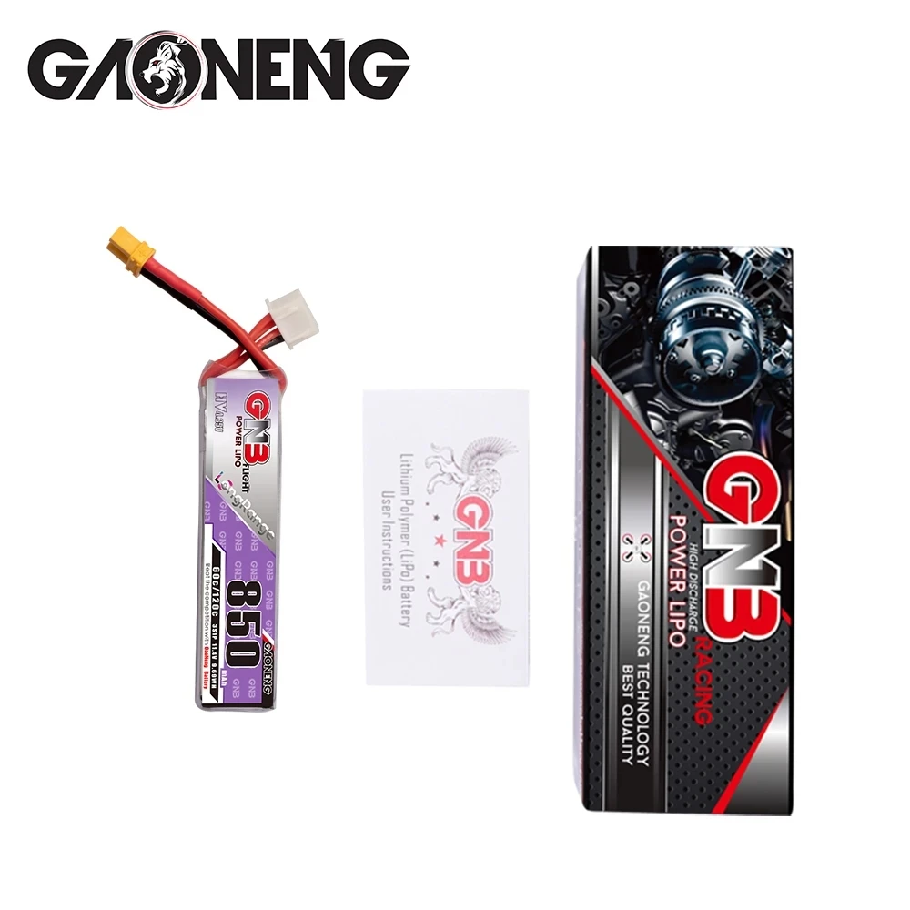 Gaoneng GNB 850mAh 3S 11.4V 60C/120C HV Lipo Battery XT30 Plug for FPV Racing Drone 4 Axis UAV Quadcopter RC Drone Parts
Gaoneng GNB 850mAh 3S 11.4V 60C/120C HV Lipo Battery XT30 Plug for FPV Racing Drone 4 Axis UAV Quadcopter RC Drone Parts