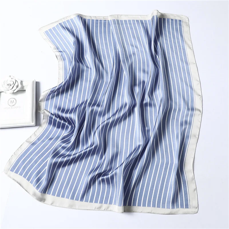 2020 New Women Neck Scarf Silk Striped Print Foulard Lady Office Neckerchief Tie Fashion Female Hair Band Scarves Bandana
2020 New Women Neck Scarf Silk Striped Print Foulard Lady Office Neckerchief Tie Fashion Female Hair Band Scarves Bandana