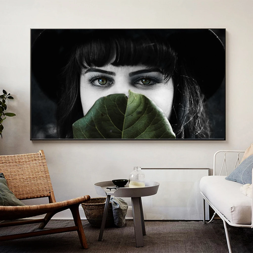 Wall Art Canvas Posters Pictures HD Printing 1 Pieces Nordic Stay Black Women and Green Leaf For Living Room Home Decor Unframed
Wall Art Canvas Posters Pictures HD Printing 1 Pieces Nordic Stay Black Women and Green Leaf For Living Room Home Decor Unframed