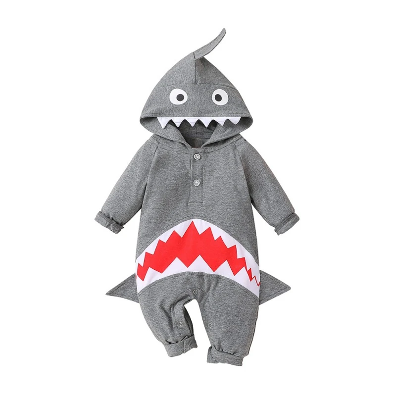 Baywell Autumn Baby Boy Girl Cartoon Shark Hoodie Romper Newborn Casual Long Sleeve Bodysuit Outerwear 0-12M
Baywell Autumn Baby Boy Girl Cartoon Shark Hoodie Romper Newborn Casual Long Sleeve Bodysuit Outerwear 0-12M