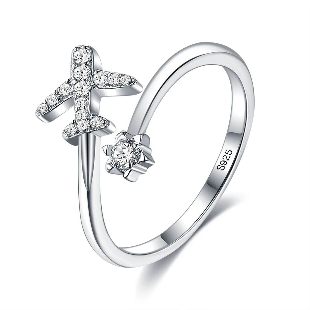 ZEMIOR Genuine 925 Sterling Silver Flying Plane Open Rings For Women Cubic Zirconia Adjustable Birthday Ring Gift Fine Jewelry 
ZEMIOR Genuine 925 Sterling Silver Flying Plane Open Rings For Women Cubic Zirconia Adjustable Birthday Ring Gift Fine Jewelry
