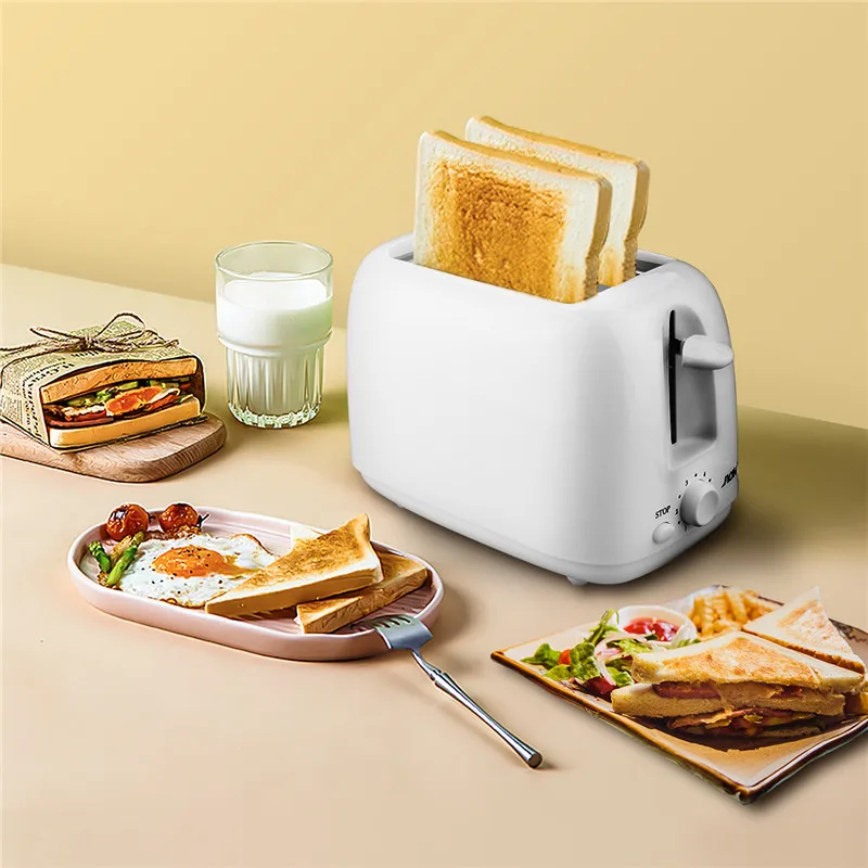 

650 Вт автоматический тостер 2 ломтика тостер для завтрака сэндвич-мейкер из нержавеющей стали для выпечки хлеба мини кухонный помощник 6 теп...