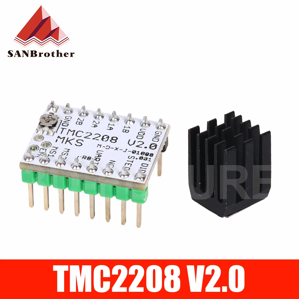 1PC Stepstick TMC2208 driver Stepper Motor Super Silent With New Heat Sinks Replace For SKR V2.0 Control Board MKS GEN Ender 3
1PC Stepstick TMC2208 driver Stepper Motor Super Silent With New Heat Sinks Replace For SKR V2.0 Control Board MKS GEN Ender 3