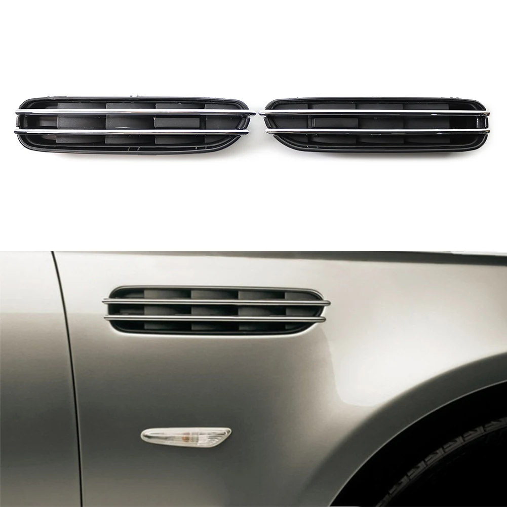 

1pair Car Side Fender Air Flow Vents Grille Grill For BMW 5 Series E39 E60 E61 M5 ABS Plastic Car Accessories Decoration Parts