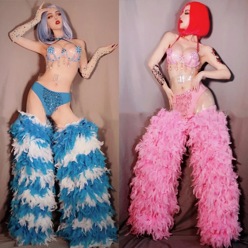 Plush Velvet Legs Cover Sexy Rhinestone Bikini Cosplay Pole Clothing Women Nightclub Gogo Dance Costumes Festival Outfits XS2797
Plush Velvet Legs Cover Sexy Rhinestone Bikini Cosplay Pole Clothing Women Nightclub Gogo Dance Costumes Festival Outfits XS2797