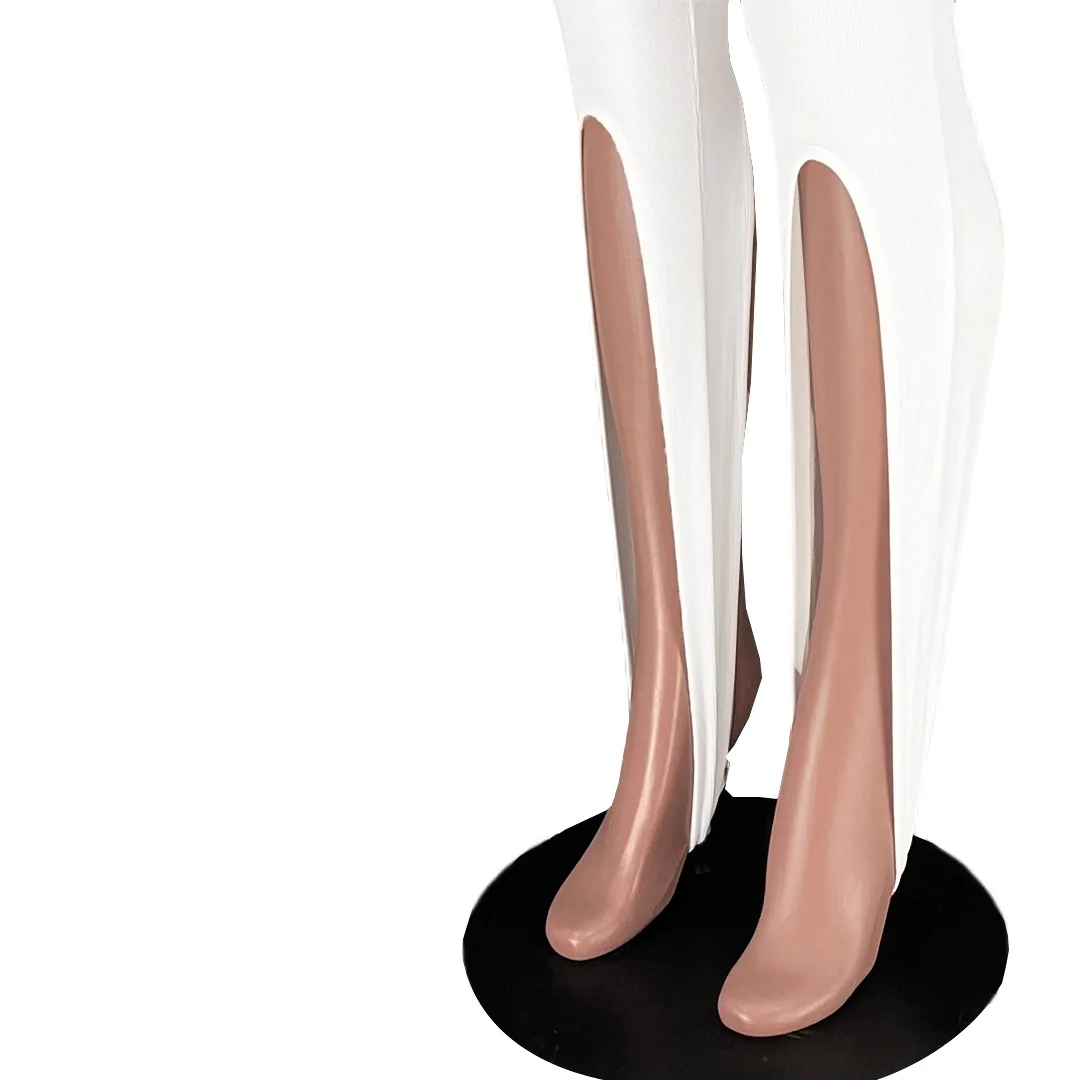 Womens Pant Nightclub Rib Fabric Fashion Slit Hollow High Waist Stepping Pants
Womens Pant Nightclub Rib Fabric Fashion Slit Hollow High Waist Stepping Pants