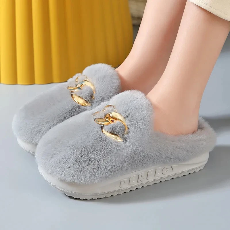 Ladies Winter Bedroom Furry Slippers Shoes For Women Thick Bottom Faux Fur Slides Girls Ins Hot 2022 Home Footwear Women's Shoes
Ladies Winter Bedroom Furry Slippers Shoes For Women Thick Bottom Faux Fur Slides Girls Ins Hot 2022 Home Footwear Women's Shoes