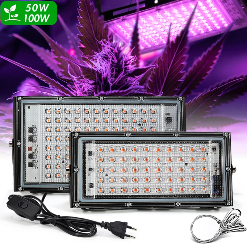 LED Grow Light Full Spectrum Light 220V 50W 100W With EU Plug Led Grow lamps For Greenhouse Hydroponic Flower Seeding Phyto Lamp
LED Grow Light Full Spectrum Light 220V 50W 100W With EU Plug Led Grow lamps For Greenhouse Hydroponic Flower Seeding Phyto Lamp