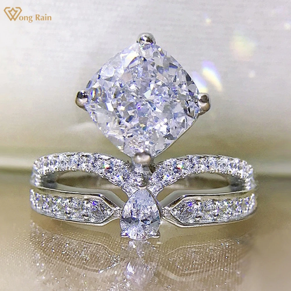 Wong Rain, 100% Стерлинговое Серебро 925 пробы, 8*8 мм, созданное Moissanite Gemstone, обручальное кольцо для женщин, ювелирные украшения, подарок
Wong Rain, 100% Стерлинговое Серебро 925 пробы, 8*8 мм, созданное Moissanite Gemstone, обручальное кольцо для женщин, ювелирные украшения, подарок