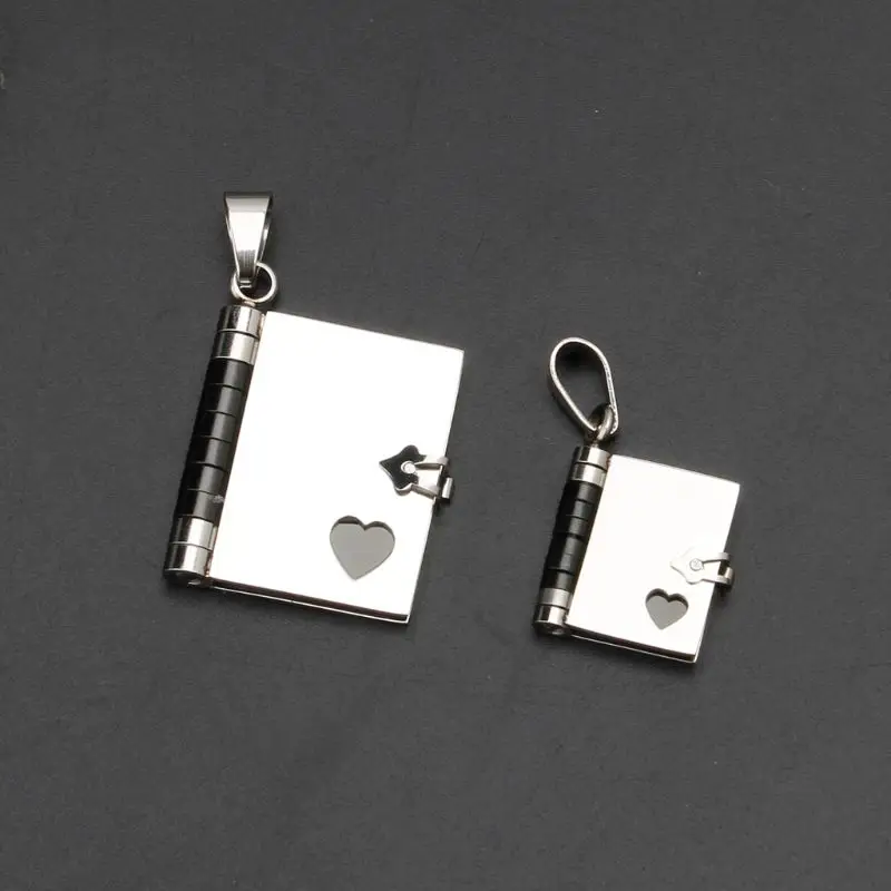 Stainless Steel Lover Pendant Can Open Book Heart DIY Engraving Necklace Jewelry
Stainless Steel Lover Pendant Can Open Book Heart DIY Engraving Necklace Jewelry