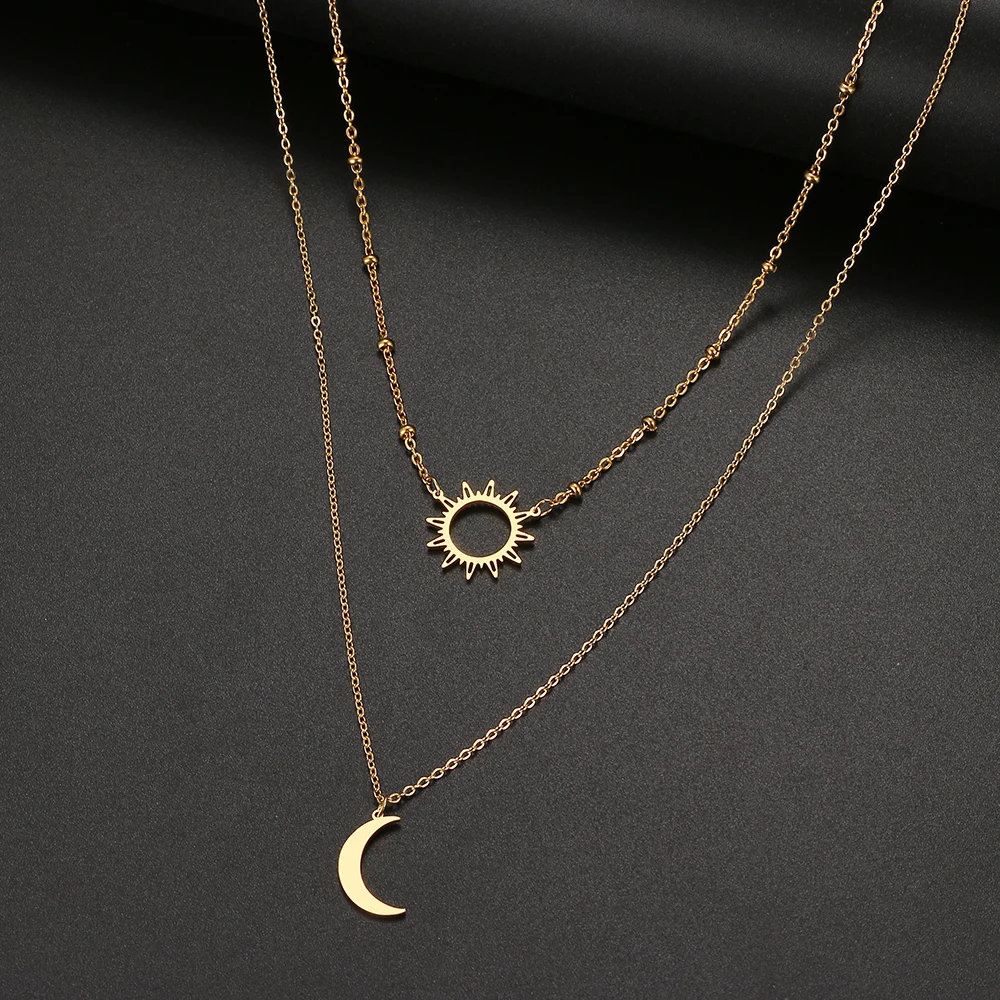 Женская цепочка из нержавеющей стали 316L, многослойная цепочка с подвеской-подсолнухом, цветком, Луной и бусинами, ювелирное украшение для в...
Женская цепочка из нержавеющей стали 316L, многослойная цепочка с подвеской-подсолнухом, цветком, Луной и бусинами, ювелирное украшение для в...