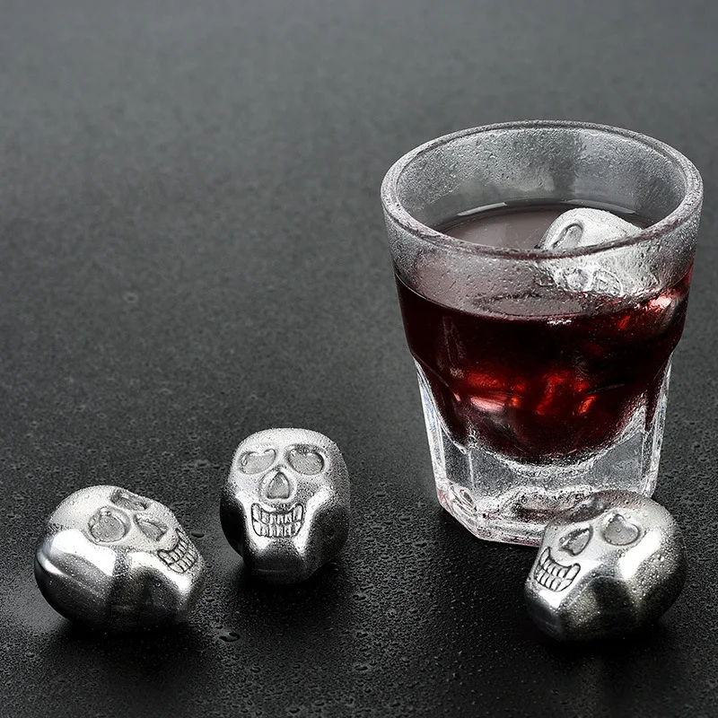 4/6PCS Skull Ice Cubes, Stainless Steel Ice Cube Set, Reusable Whiskey Cooling Stone, Food Grade Stainless Steel Ice Stone
4/6PCS Skull Ice Cubes, Stainless Steel Ice Cube Set, Reusable Whiskey Cooling Stone, Food Grade Stainless Steel Ice Stone
