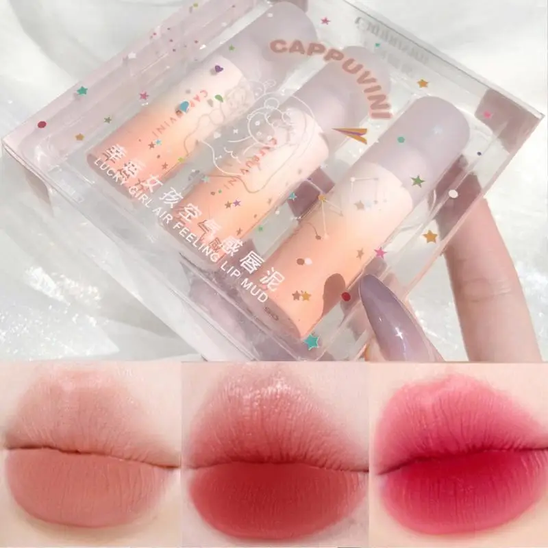 Velvet Lip Gloss Liquid Lipstick Lip Makeup Waterproof Long Lasting Moisturizing Matte Lipstick 3 Color Set Girl Gift Cosmetics
Velvet Lip Gloss Liquid Lipstick Lip Makeup Waterproof Long Lasting Moisturizing Matte Lipstick 3 Color Set Girl Gift Cosmetics