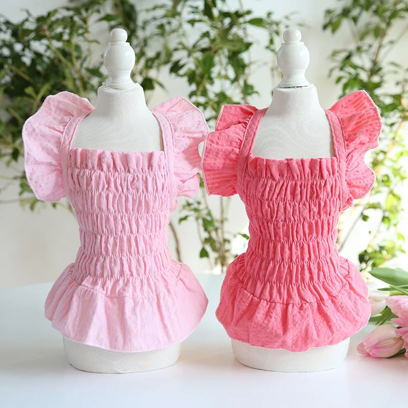Flying Sleeve Dog Dress Pleated Waist Pet Skirt Summer Cat Thin Costumes Princess Puppy Girl Clothes for Small Medium Dogs Pink
Flying Sleeve Dog Dress Pleated Waist Pet Skirt Summer Cat Thin Costumes Princess Puppy Girl Clothes for Small Medium Dogs Pink