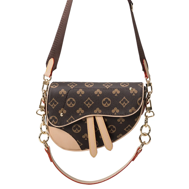 New style women's saddle bag fashion retro portable wide shoulder belt trend printing one shoulder slant span bag
New style women's saddle bag fashion retro portable wide shoulder belt trend printing one shoulder slant span bag