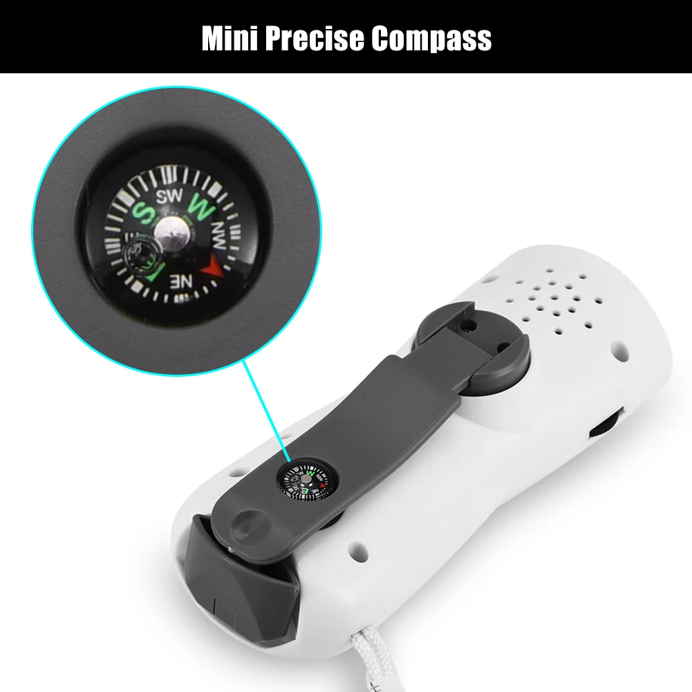 Portable Emergency Hand Crank Dynamo Power Supply AM/ FM Radio With Flashlight Compass
Portable Emergency Hand Crank Dynamo Power Supply AM/ FM Radio With Flashlight Compass