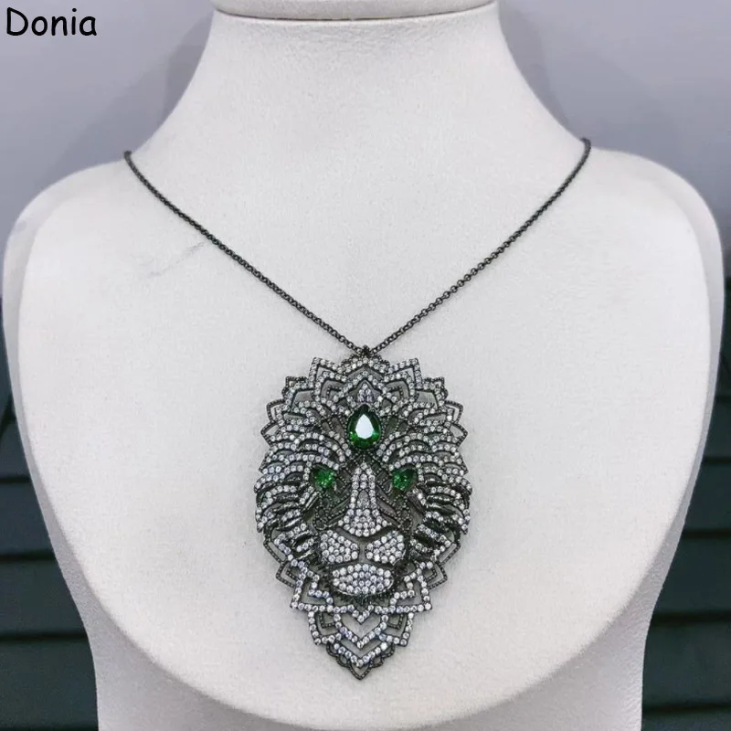 Donia jewelry European and American fashion lion necklace copper micro-inlaid zircon clavicle chain pendant animal necklace
Donia jewelry European and American fashion lion necklace copper micro-inlaid zircon clavicle chain pendant animal necklace