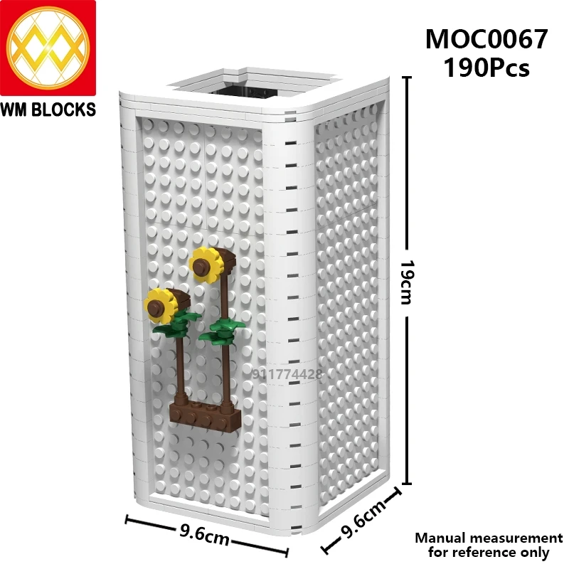 MOC0067 Bricks Flower Vase Decorative Plastic White Modern DIY Flowers Vases Decoration Home MOC Building Blocks Montessori Toys
MOC0067 Bricks Flower Vase Decorative Plastic White Modern DIY Flowers Vases Decoration Home MOC Building Blocks Montessori Toys