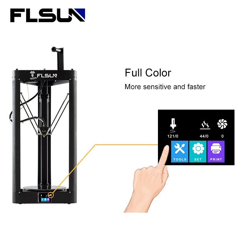 3D принтер Flsun QQ S Pro Delta высокоскоростной Новый переключатель автоматического