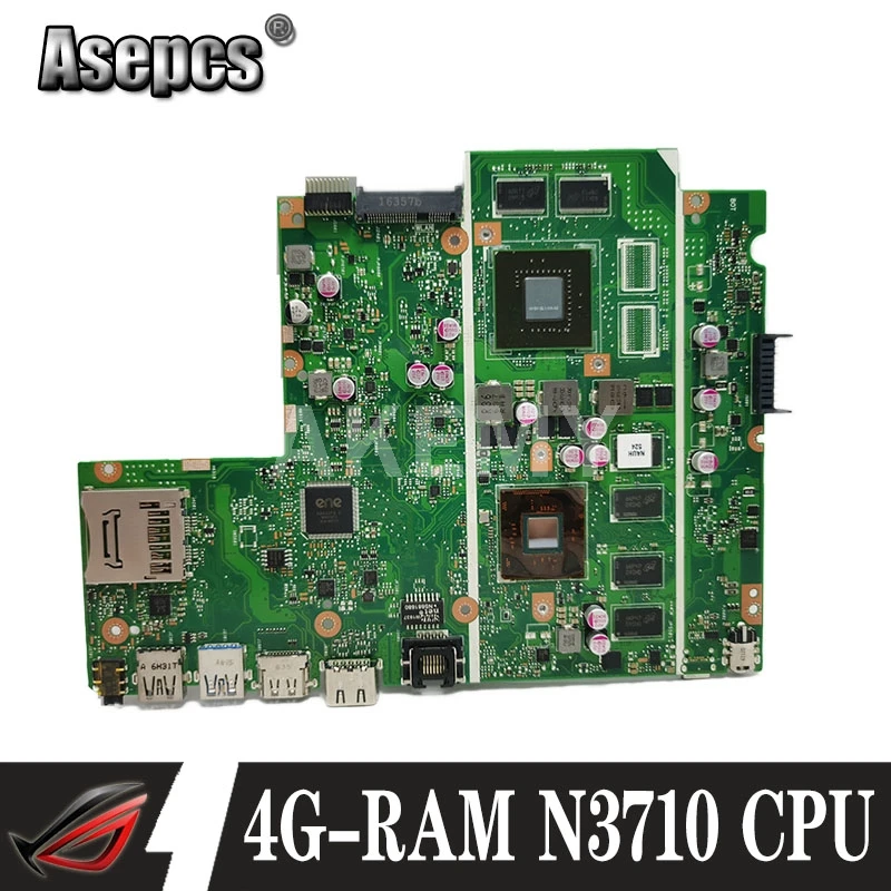 Akemy New! X541SC Laptop motherboard For Asus X541SC X541S D541SC Test original mainboard 4G-RAM N3710 CPU GT810M GPU
Akemy New! X541SC Laptop motherboard For Asus X541SC X541S D541SC Test original mainboard 4G-RAM N3710 CPU GT810M GPU